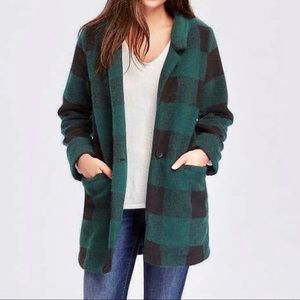 green buffalo plaid jacket